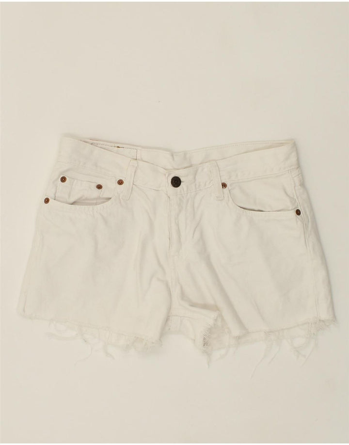 LEVI'S Womens 529 Denim Shorts W29 Medium White Vintage Levi's and Second-Hand Levi's from Messina Hembry 