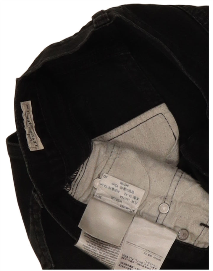 Levi's muške ravne traperice W30 L30 crni pamuk