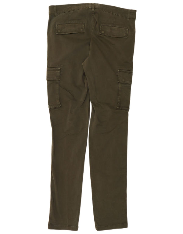 LYLE & SCOTT Mens Slim Cargo Trousers W34 L34 Khaki Cotton