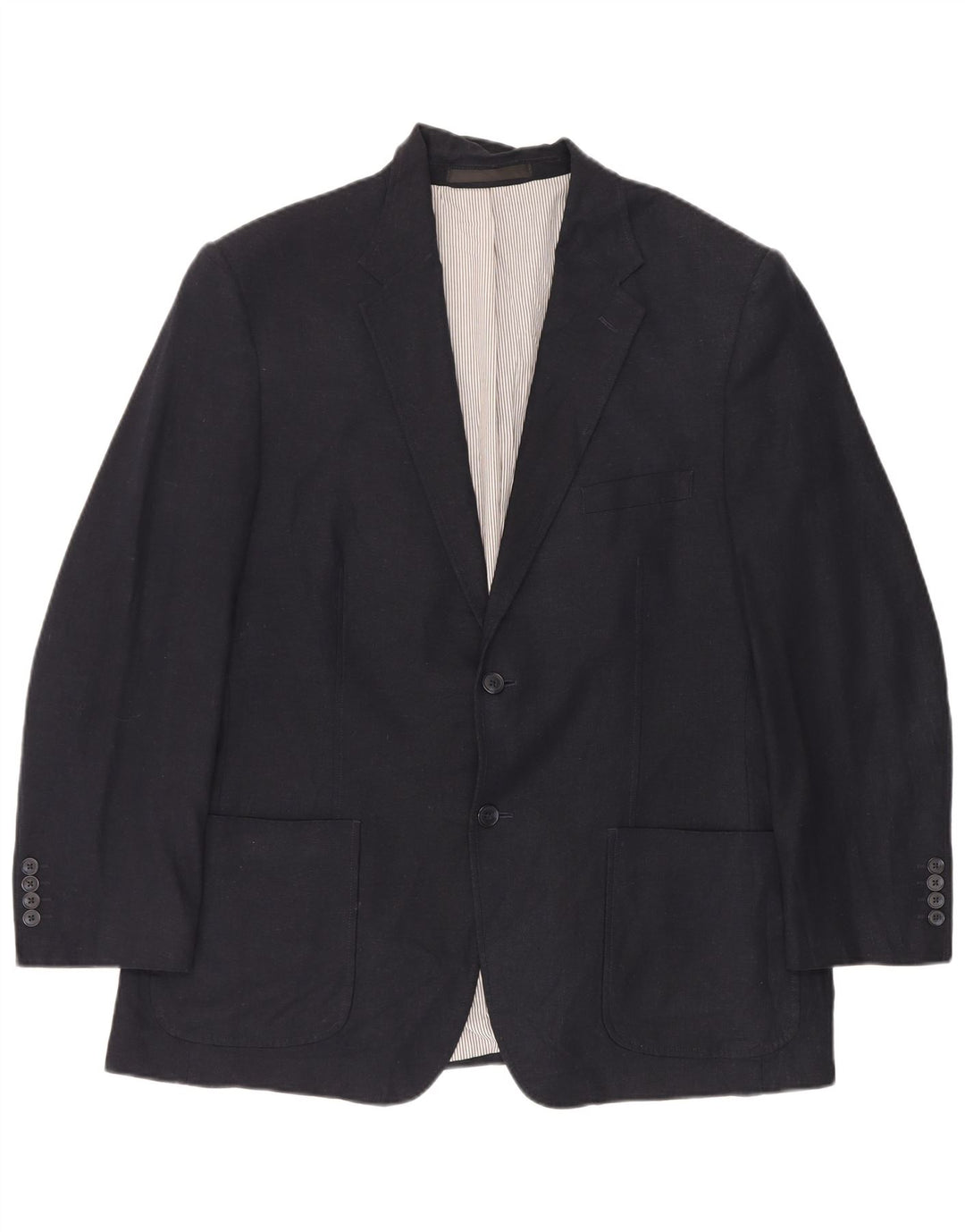 Marks & Spencer muška jakna sa 2 gumba UK 44 XL mornarsko plava lanena