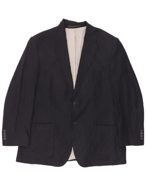 Marks & Spencer muška jakna sa 2 gumba UK 44 XL mornarsko plava lanena