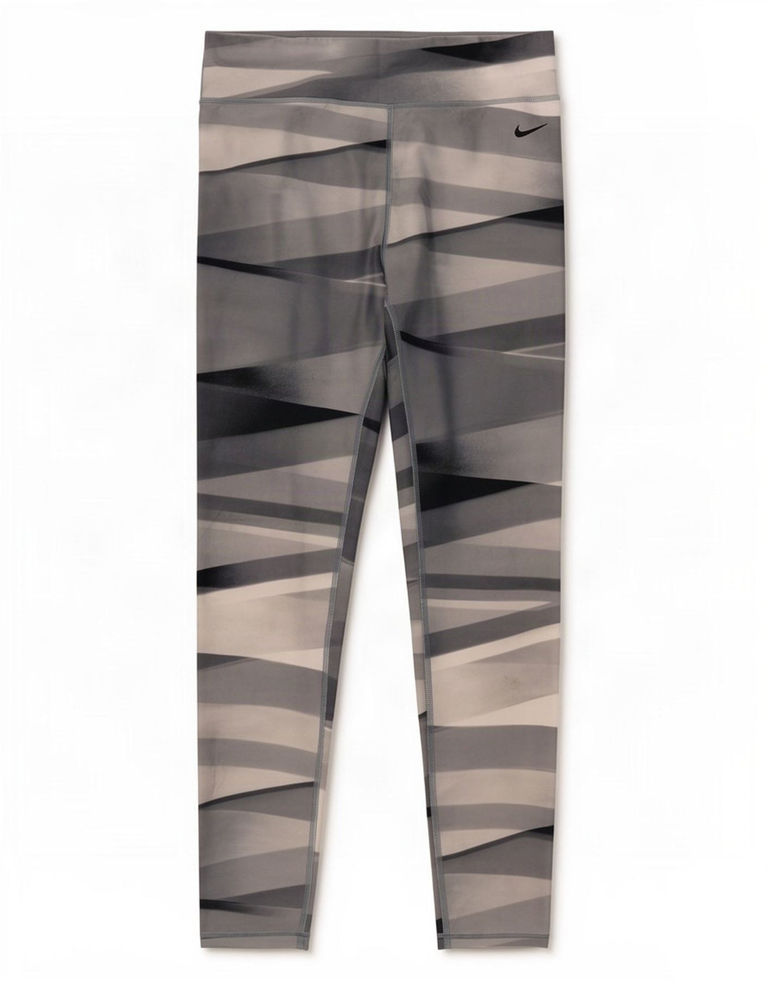 Nike Ženske Dri Fit Leggings UK 12 Srednje sive Geometrijski poliester