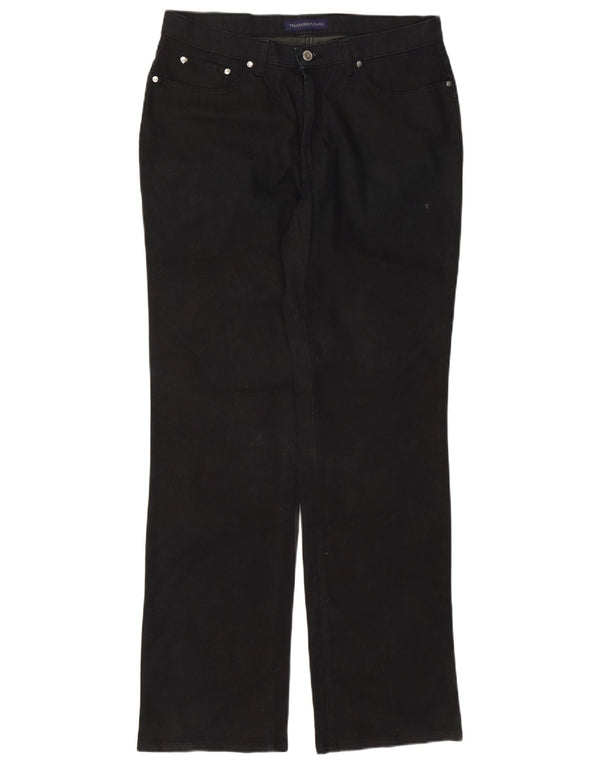 TRUSSARDI muške ravne traperice W36 L33 crni pamuk