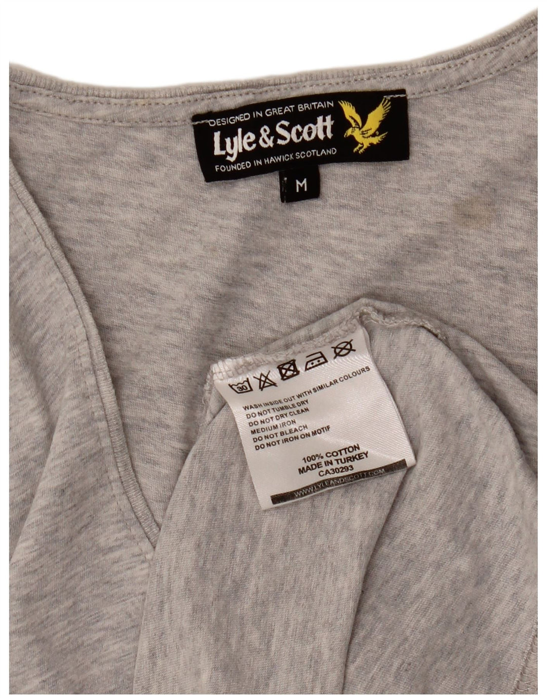 LYLE & SCOTT Muški gornji dio prsluka, srednje sivi flekasti pamuk