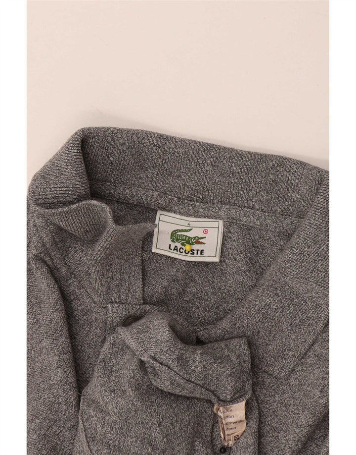 Lacoste muška polo majica dugih rukava, veličina 4, srednje sivi pamuk