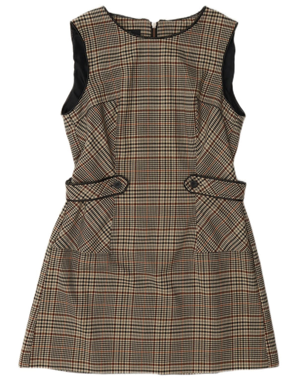 Sljedeća Ženska haljina A-kroja bez rukava UK 14 Srednje siva Houndstooth