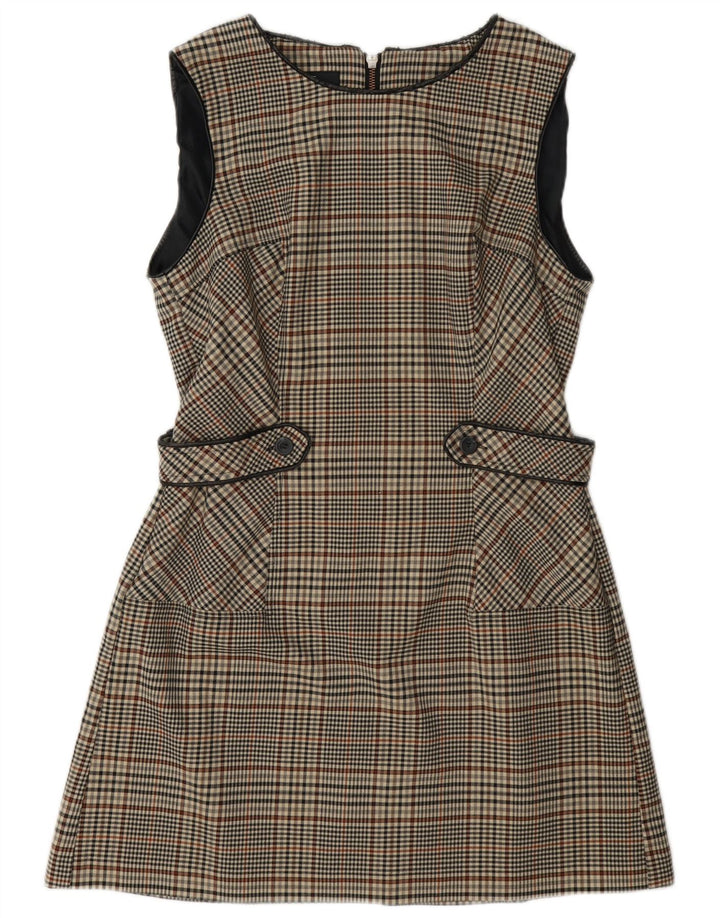 Sljedeća Ženska haljina A-kroja bez rukava UK 14 Srednje siva Houndstooth
