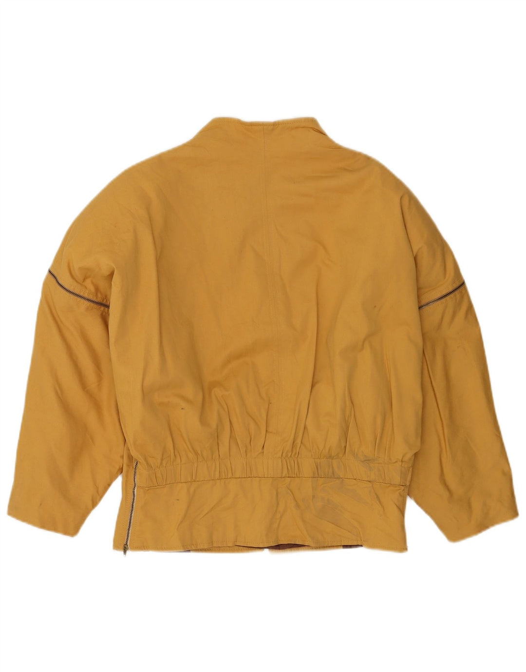 Vintage ženska bomber jakna IT 42 Srednje žuti pamuk