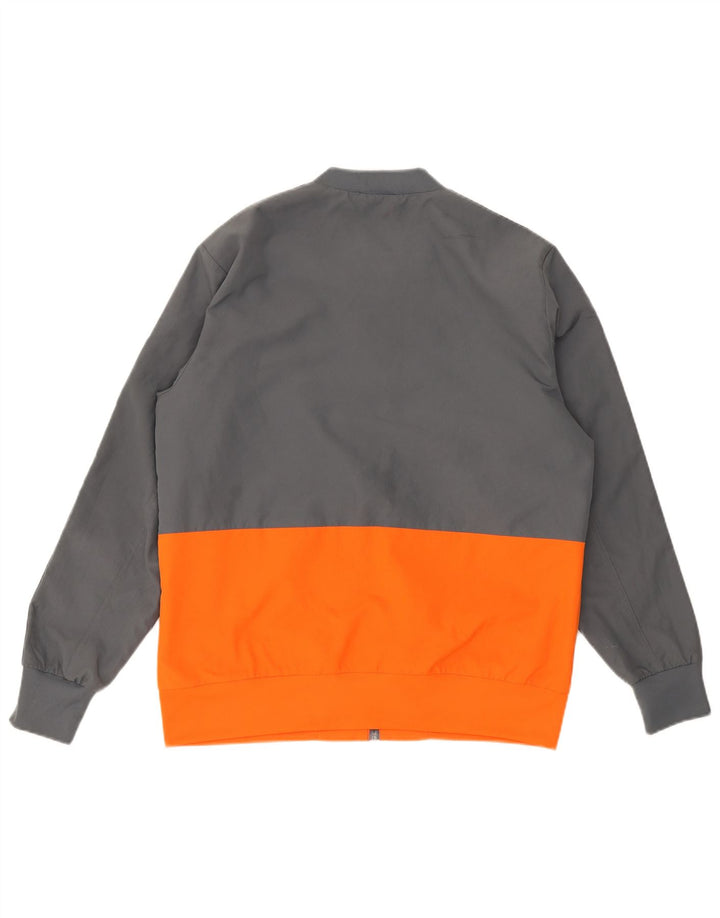 Adidas muška bomber jakna UK 40 veliki sivi poliester u boji