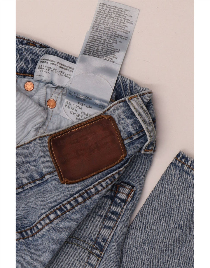 Levi's muške ravne traperice W31 L34 plavi pamuk
