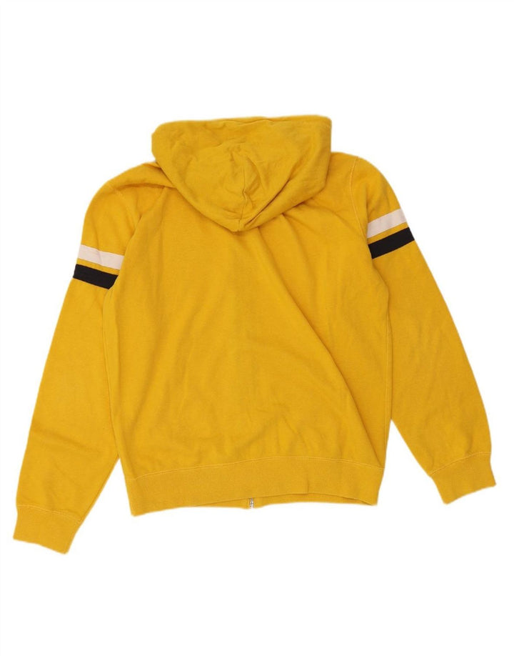 CHAMPION Mens Graphic Zip Hoodie Sweater Medium Yellow
