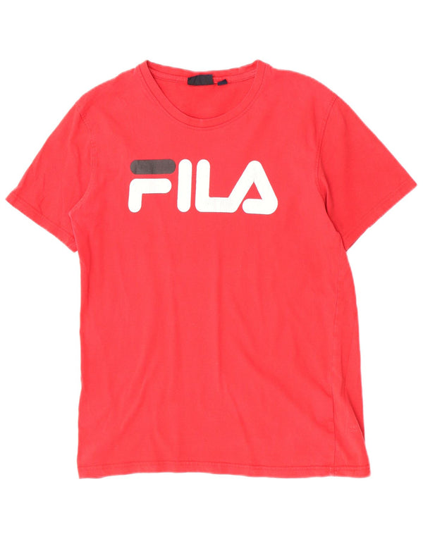 Fila muška majica kratkih rukava srednje veličine, crveni pamuk