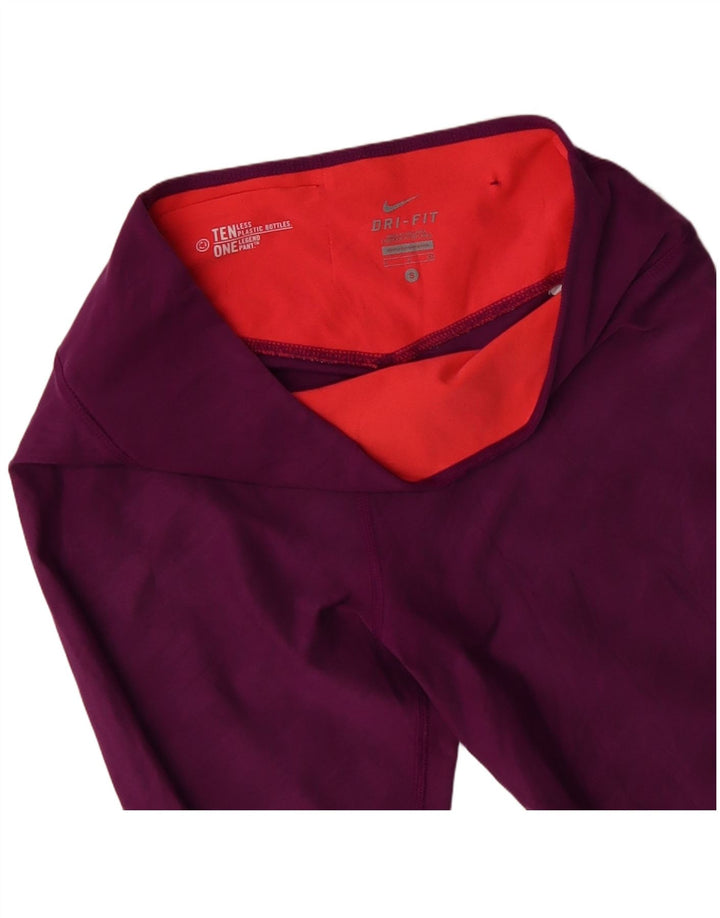 Nike ženske Capri tajice UK 10 male ljubičaste geometrijske poliesterske