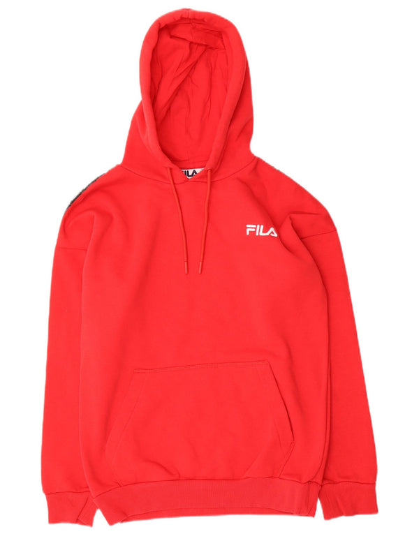 Fila ženska majica s kapuljačom s kapuljačom s grafičkim motivima UK 2 2XS, crveni pamuk u blokovima boja