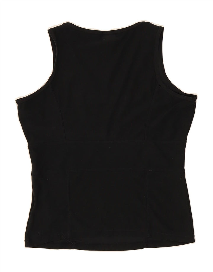NIKE Womens Crop Graphic Vest Top US 12/14 Large Black Polyester Vintage Nike and Second-Hand Nike from Messina Hembry 