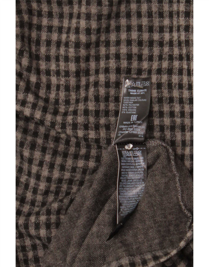 Marks & Spencer ženska duga haljina s 3/4 rukavima UK 10 Mala siva gingham