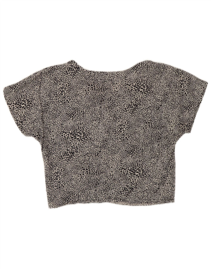 LAURA BIAGIOTTI Ženski gornji dio kratke bluze IT 44 Srednje crni životinjski print