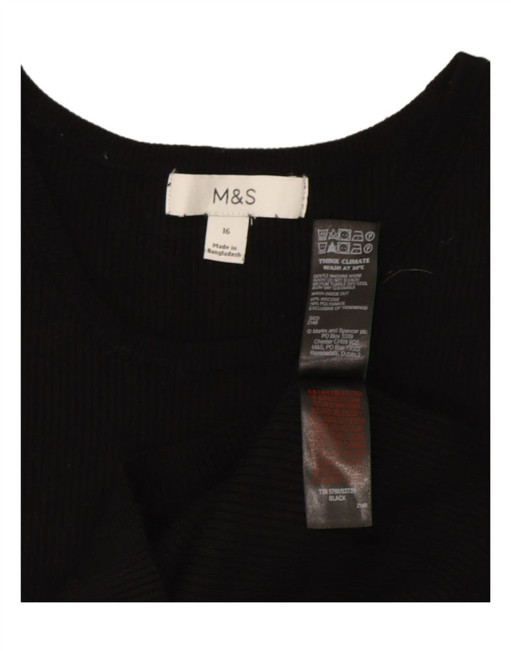 Marks & Spencer ženski prsluk UK 16 velika crna viskoza