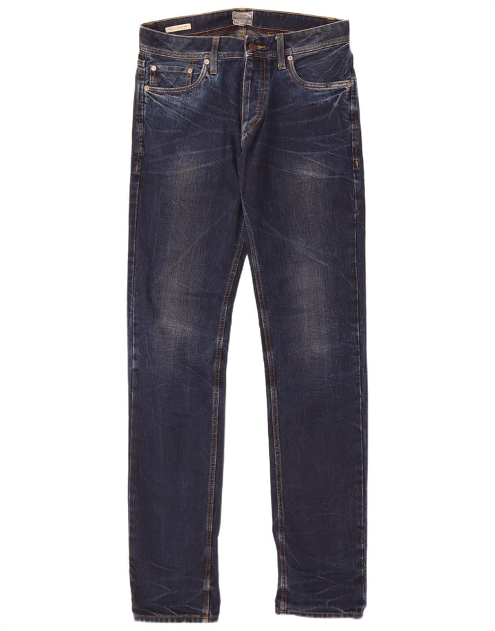 Jack & Jones Mens Tim Slim Jeans W32 L36 Blue Cotton