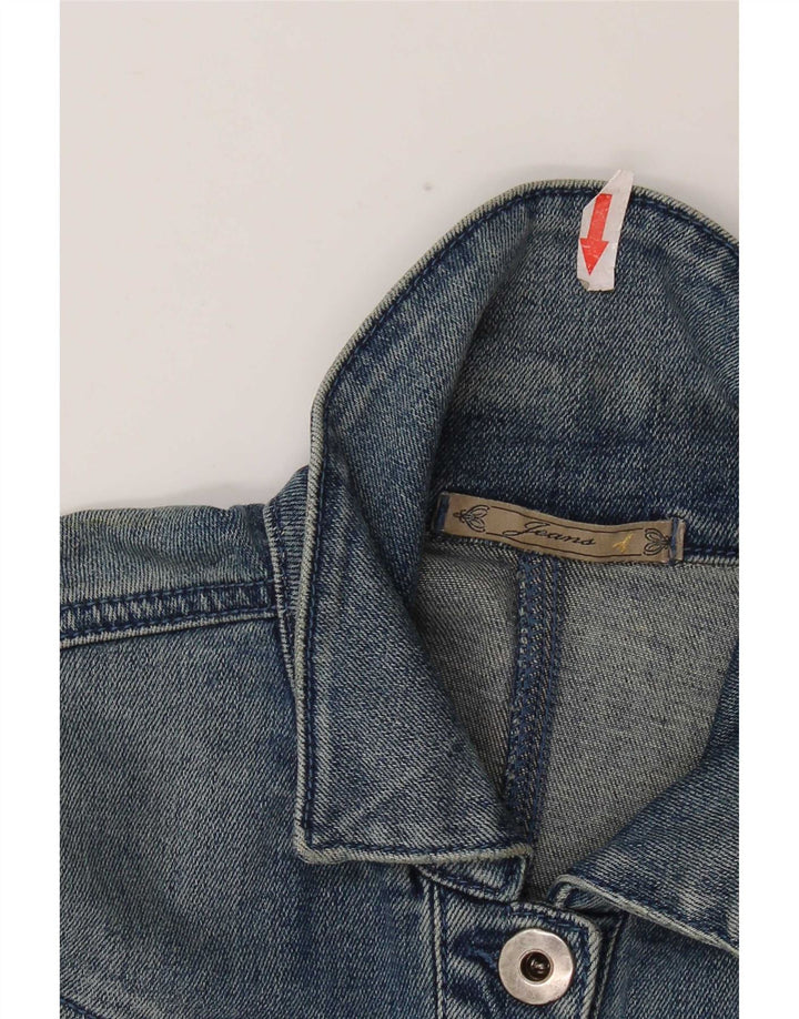 Vintage ženska crop traper jakna IT 40 Small Blue Cotton