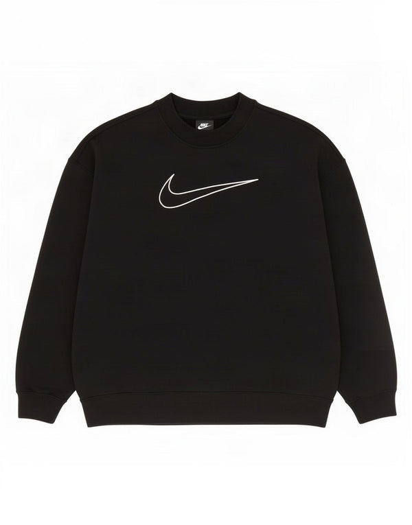 Nike Ženska prekomjerna trenirka s grafičkim motivima UK 14 Srednje crni pamuk