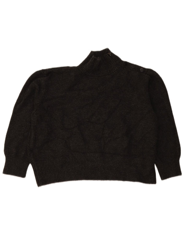 Zara ženski pulover s dugmadima i ovratnikom UK 10 Small Grey