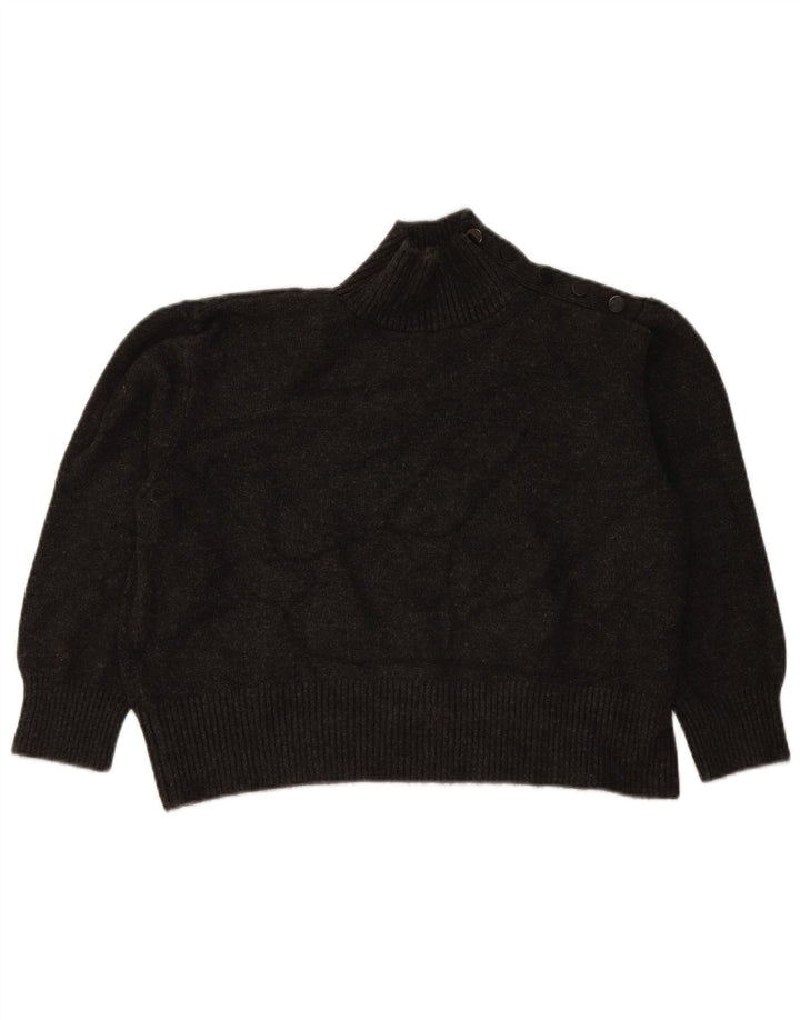 Zara ženski pulover s dugmadima i ovratnikom UK 10 Small Grey