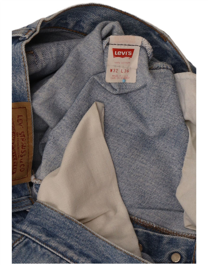 Levi's muške 501 ravne traperice W32 L27 plavi pamuk
