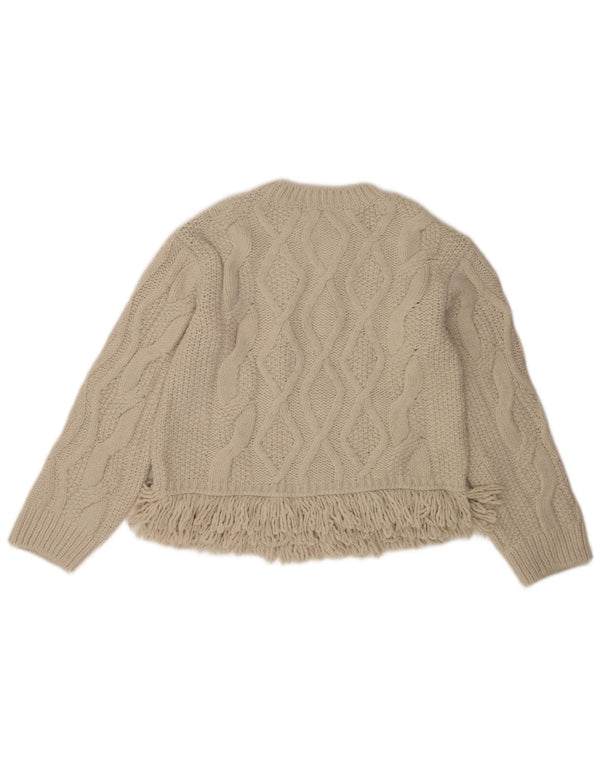 Marks & Spencer ženski pulover s velikim izrezom UK 10 Small Beige