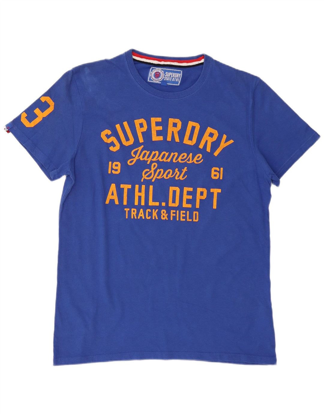 SUPERDRY muška majica kratkih rukava s grafičkim motivima 2XL, plavi pamuk