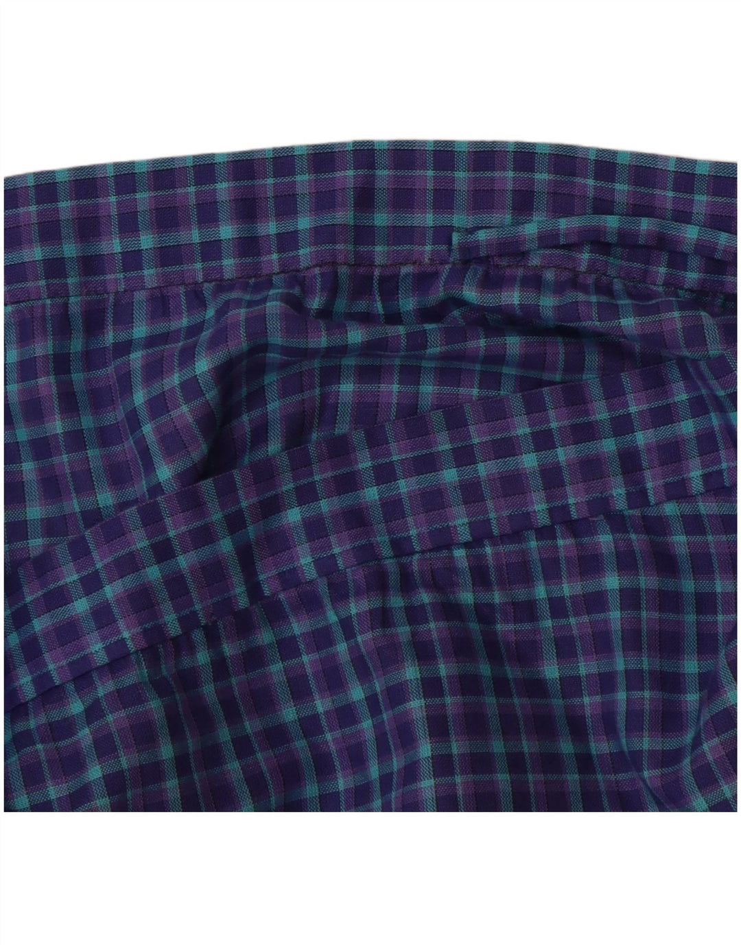 VINTAGE ženska suknja A-kroja visokog struka W26 mali plavi karo