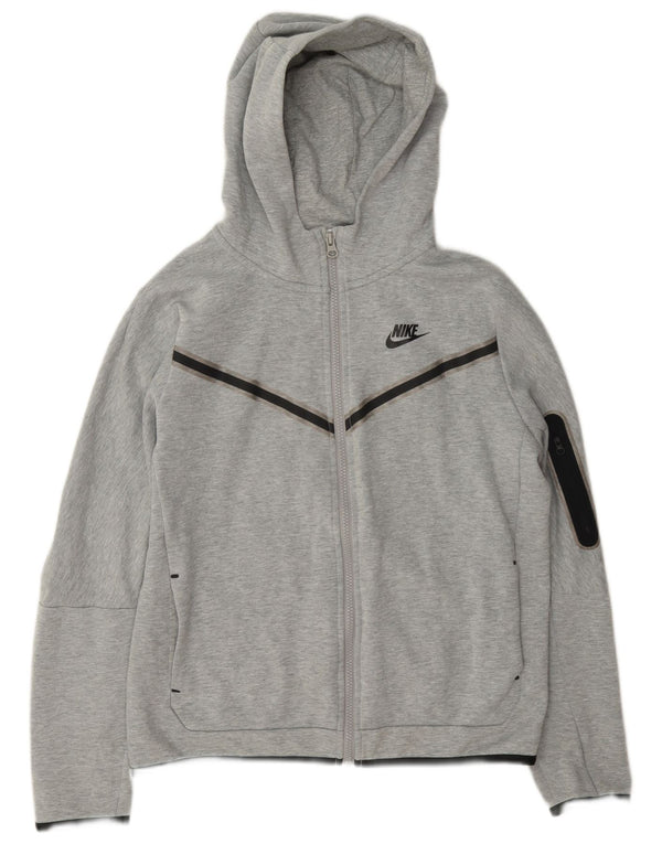 Nike pulover s kapuljačom s patentnim zatvaračem za dječake 13-14 godina XL, sivi flekasti pamuk
