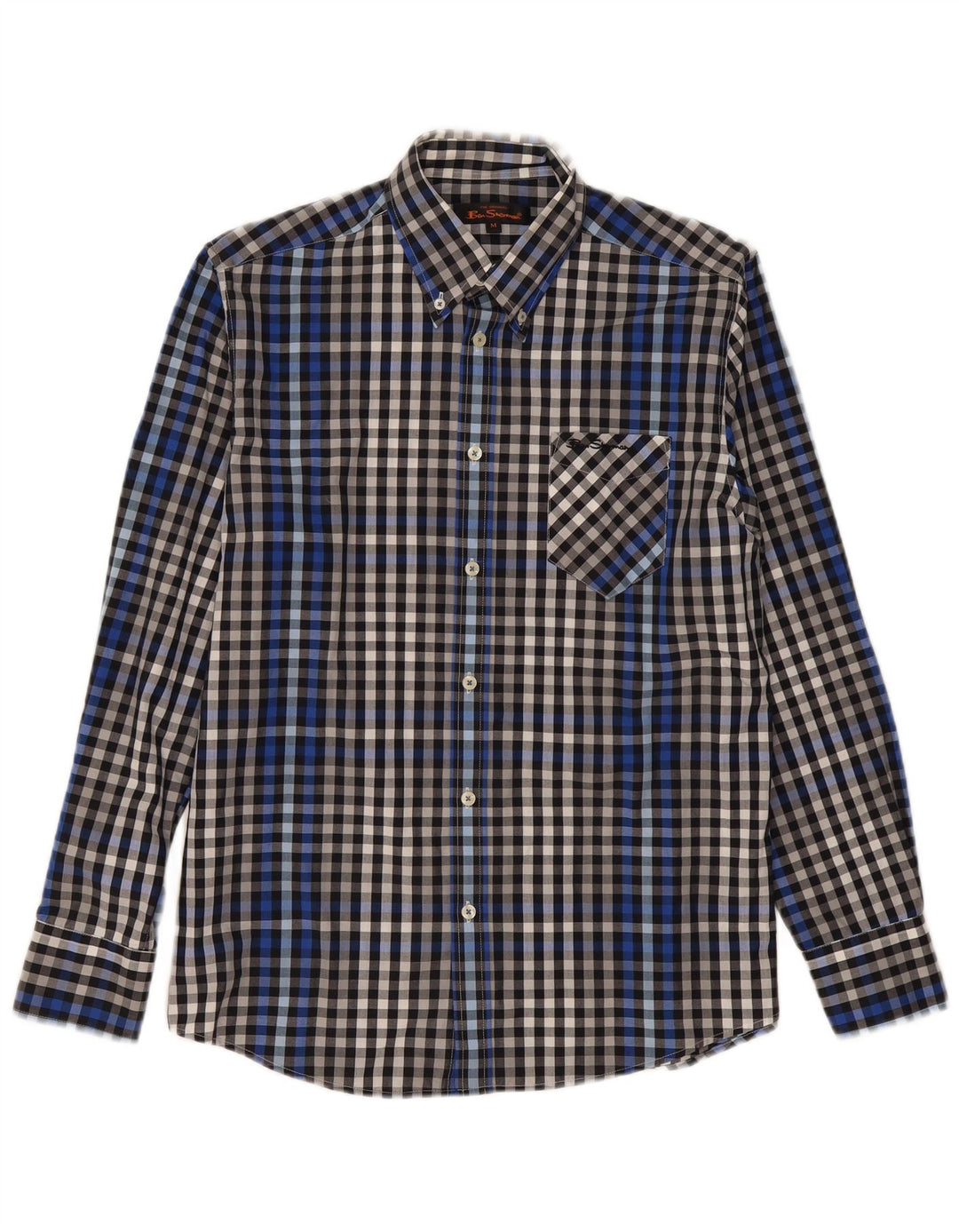 BEN SHERMAN Muška košulja Srednje tamnoplavi pamuk od ginghama