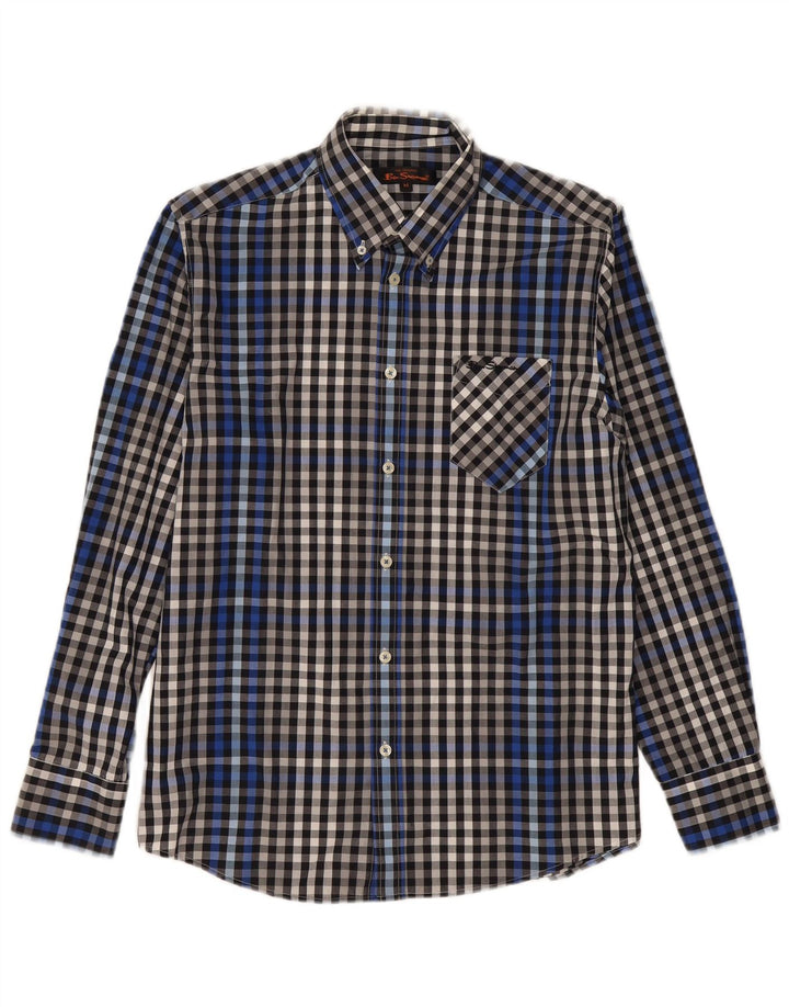 BEN SHERMAN Muška košulja Srednje tamnoplavi pamuk od ginghama
