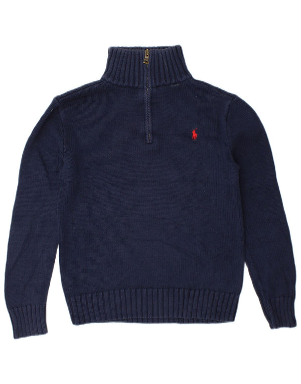 Polo Ralph Lauren dječački džemper s izrezom i patentnim zatvaračem 10-11 godina Srednje tamnoplavi