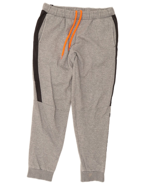 Puma muške grafičke trenirke Hlače Joggers Large Grey Colourblock Pamuk