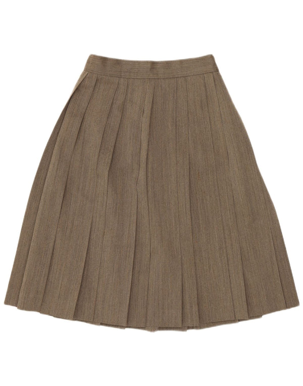 VINTAGE ženska plisirana suknja A-kroja visokog struka W24 XS siva