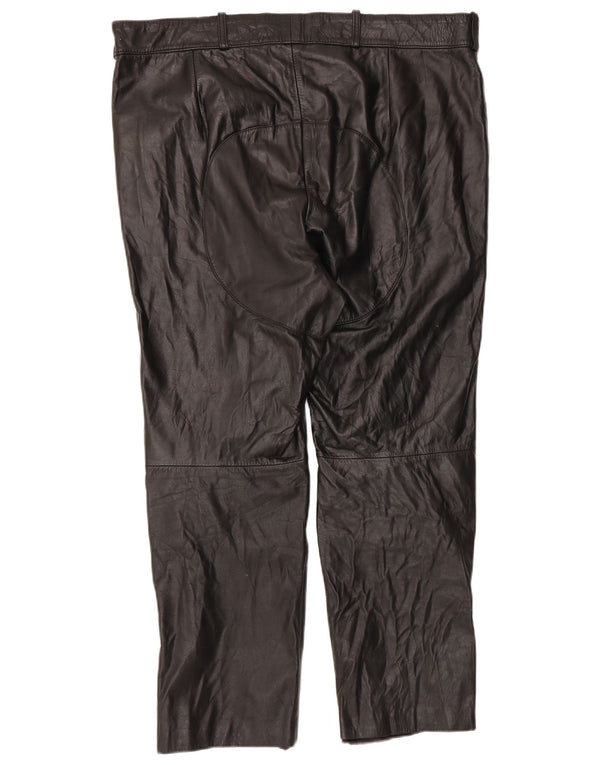 Vintage muške Moto Racer kožne hlače W38 L26 crne