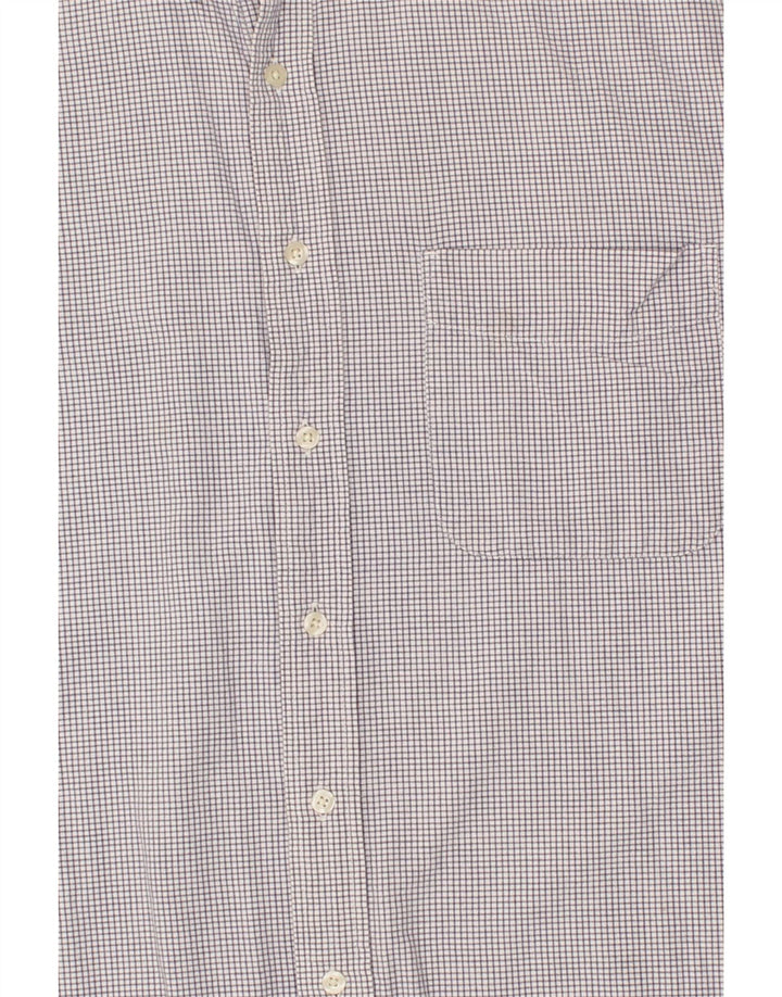 EDDIE BAUER Mens Short Sleeve Shirt Medium Grey Check Cotton Vintage Eddie Bauer and Second-Hand Eddie Bauer from Messina Hembry 