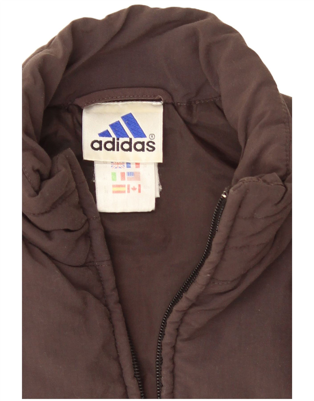 Adidas ženska podstavljena jakna UK 10 mala smeđa poliamid