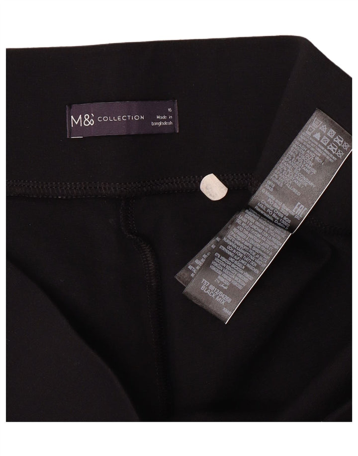 MARKS & SPENCER Womens Leggings UK 16 Large Black Viscose Vintage Marks & Spencer and Second-Hand Marks & Spencer from Messina Hembry 