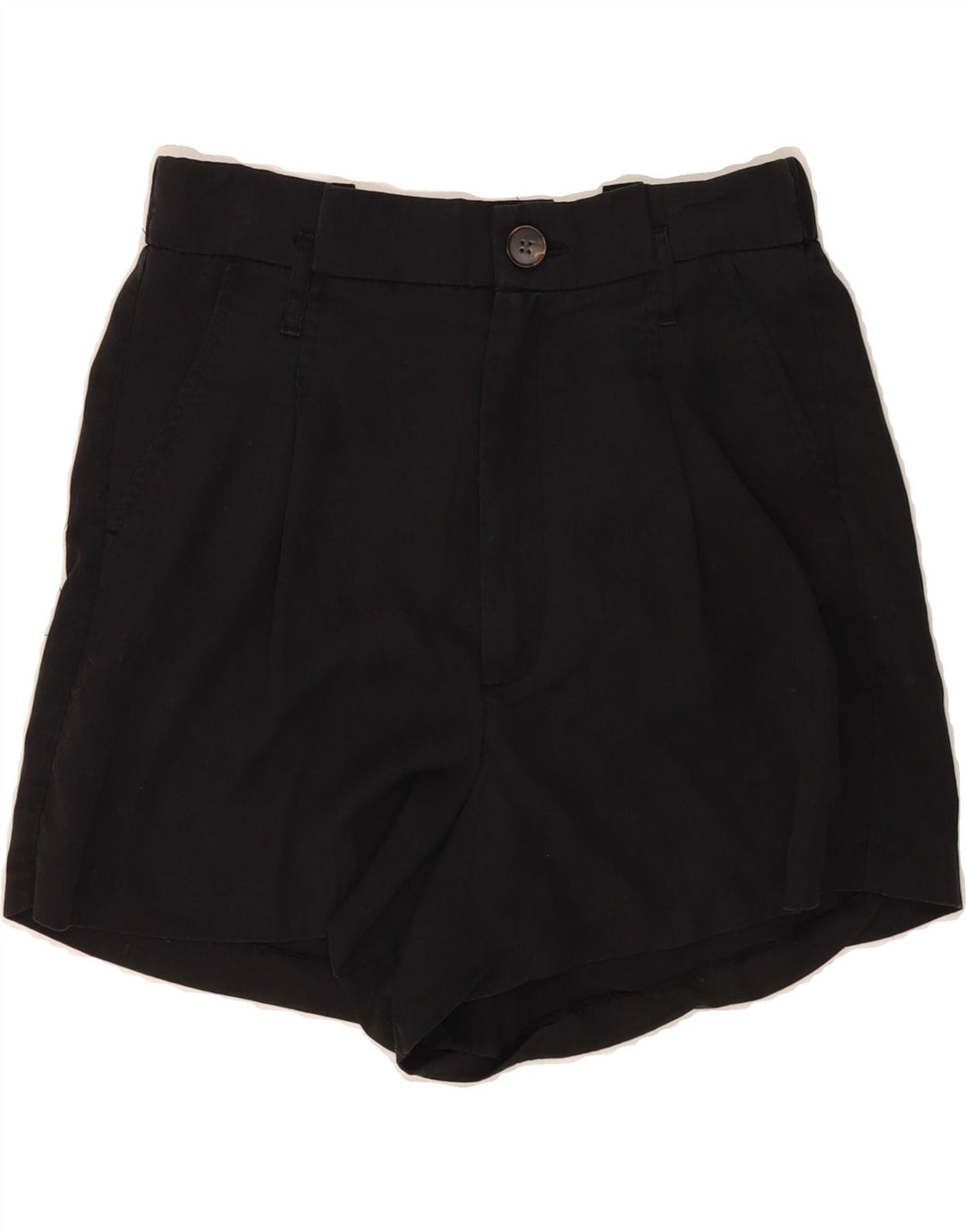 ZARA Womens Chino Shorts Small W26 Black Lyocell Vintage Zara and Second-Hand Zara from Messina Hembry 