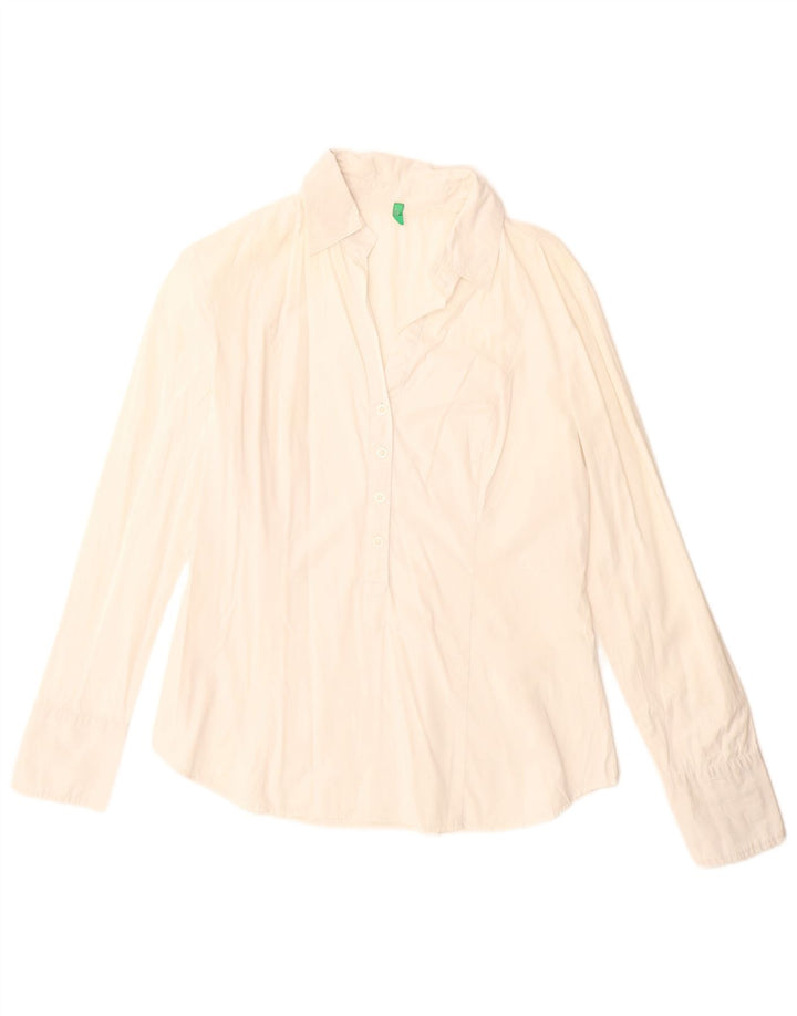 Benetton ženska pulover majica UK 16 Large Off White Pamuk