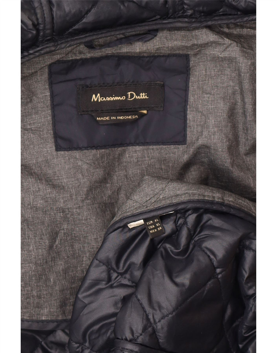 Massimo Dutti ženska prošivena jakna s kapuljačom UK 18 XL tamnoplava