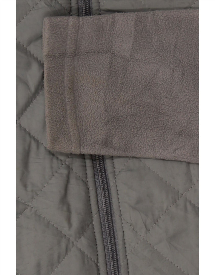 NEW BALANCE Womens Hooded Fleece Jacket UK 10 Small Grey Polyester Vintage New Balance and Second-Hand New Balance from Messina Hembry 