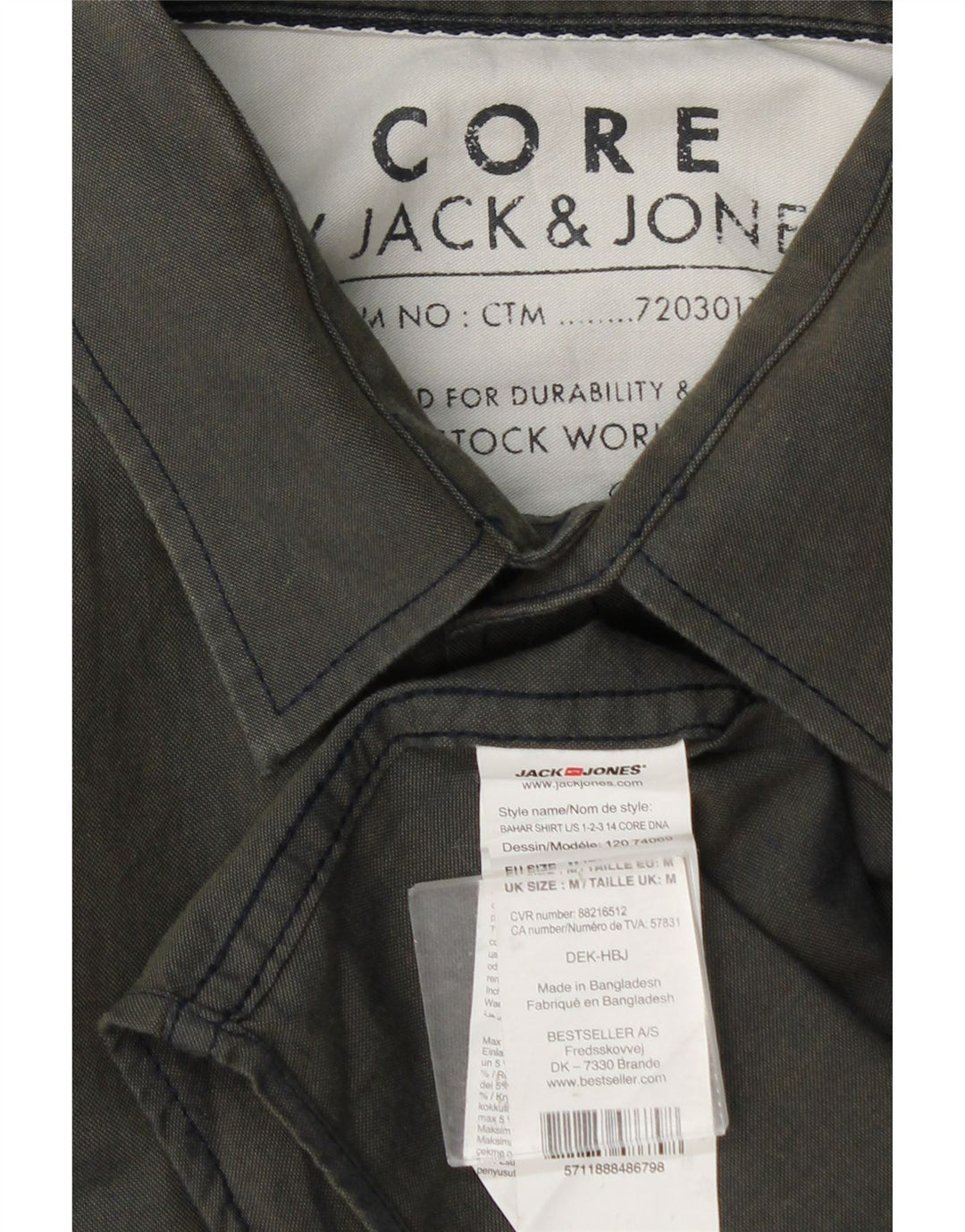 Jack & Jones muška košulja, srednji kaki pamuk