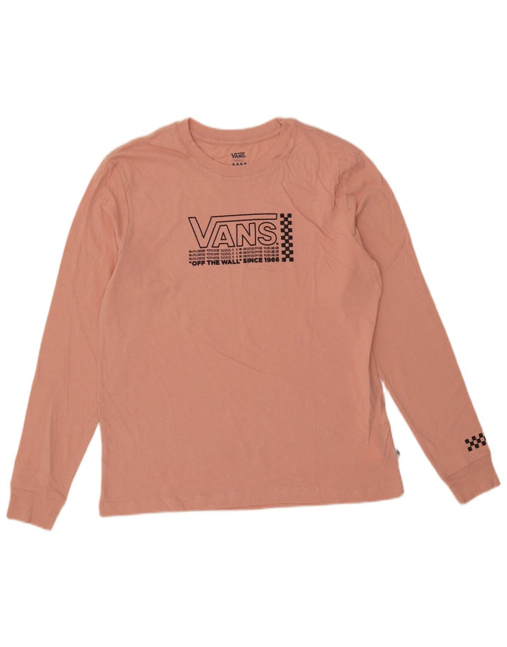 Vans muška majica dugih rukava s grafikama, mali ružičasti pamuk