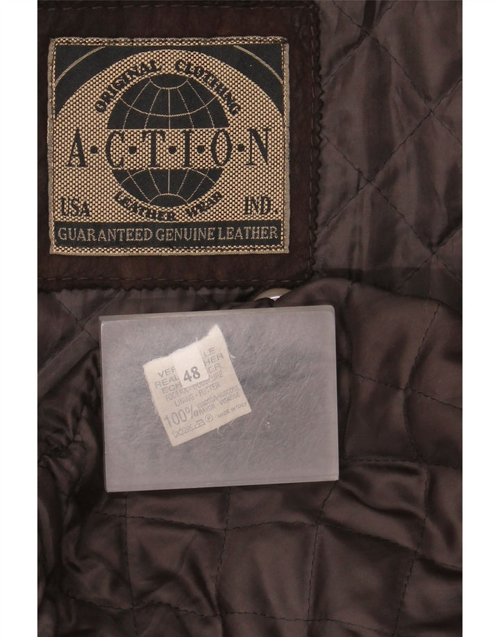 Vintage muška kožna jakna IT 48 srednje smeđe kože