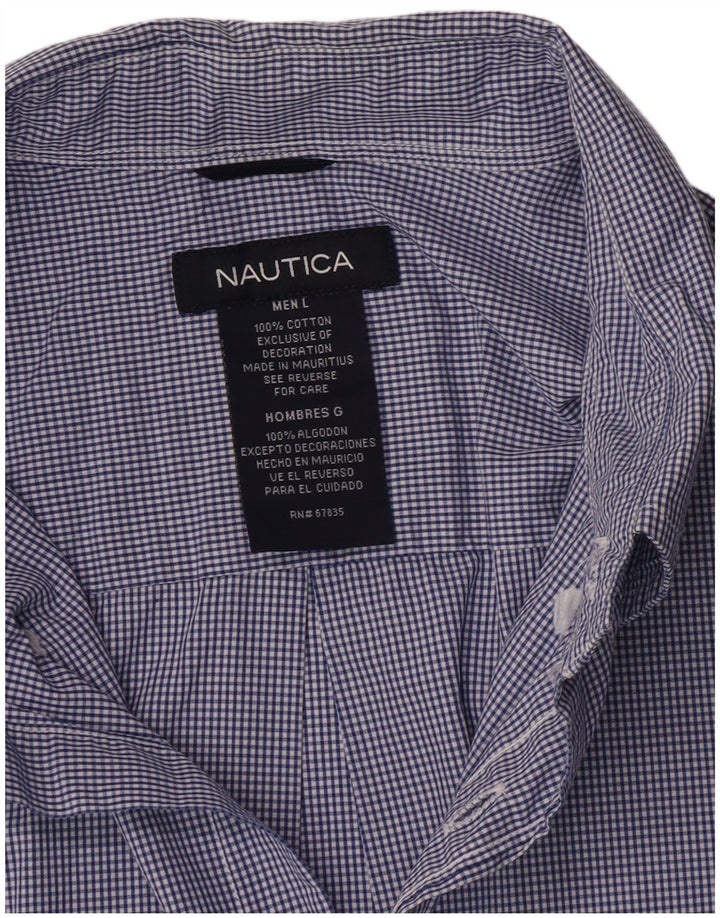 Nautica muška košulja Large Blue Gingham pamuk
