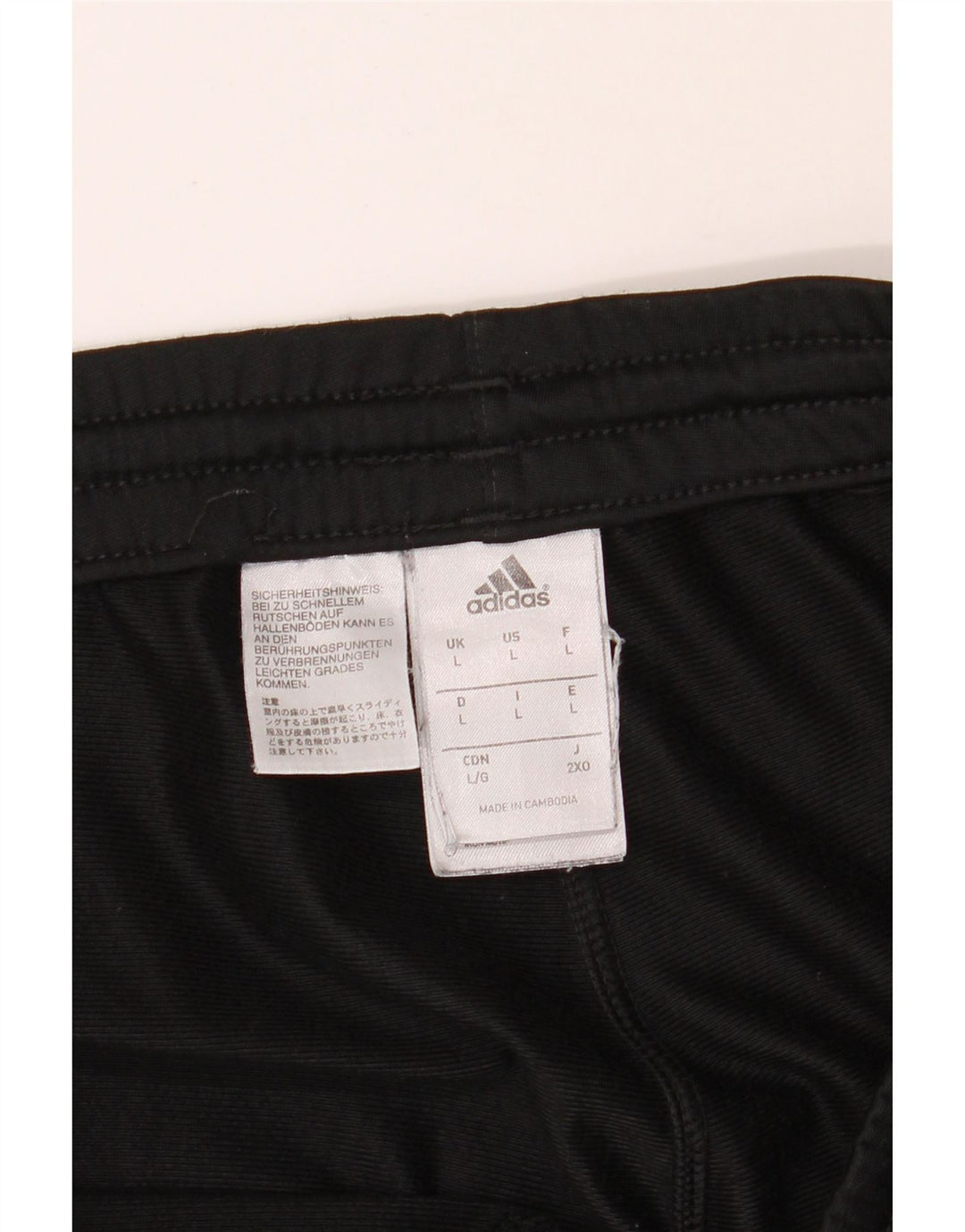 ADIDAS Mens Tracksuit Trousers Joggers Large  Black Polyester Vintage Adidas and Second-Hand Adidas from Messina Hembry 